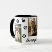 Custom Photo Mug: Pet Besties for Life Mok (Voorkant links)