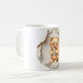 Custom Photo Mug with Modern Abstract Background Koffiemok (Voorkant links)