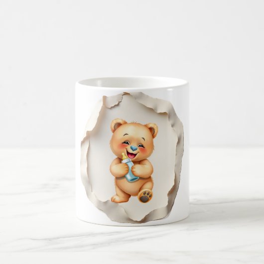 Custom Photo Mug with Modern Abstract Background Koffiemok (Center)