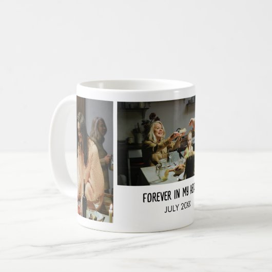 Custom Photo Mug with Personal Message and Date Koffiemok (Voorkant links)