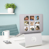 Custom Photo Name Advent Calendar Stickers -9 Pack (Laptop op bureau)