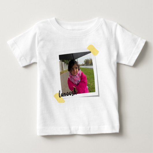 Custom Photo & Name Kids T-Shirt (Voorkant)