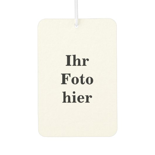 Custom photo name personalized Autolufterfrischer Luchtverfrisser (Voorkant)