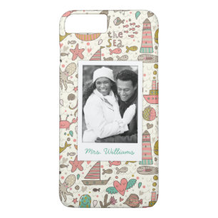Custom Photo & Name Summer Shitern iPhone 8/7 Plus Hoesje