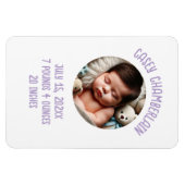 custom photo newborn baby announcement magneet (Horizontaal)