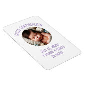 custom photo newborn baby announcement magneet (Rechterzijde)