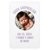 custom photo newborn baby announcement magneet (Verticaal)