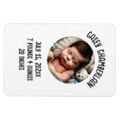 custom photo newborn baby announcement magneet (Horizontaal)
