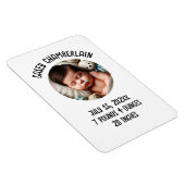 custom photo newborn baby announcement magneet (Rechterzijde)
