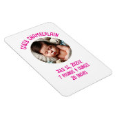 custom photo newborn baby announcement magneet (Rechterzijde)