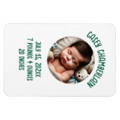custom photo newborn baby announcement magneet (Horizontaal)