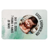 custom photo newborn baby watercolor splash magneet (Horizontaal)