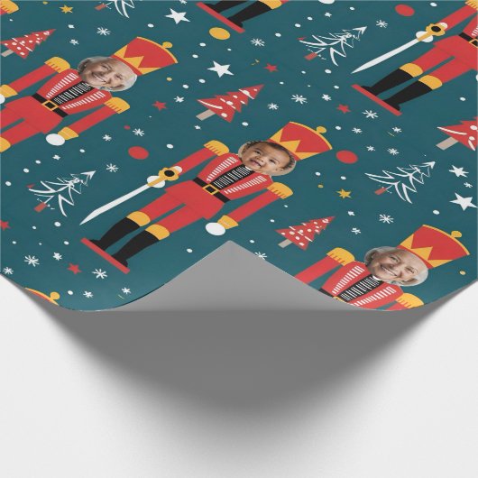 custom photo nutcracker Wrapping Paper - 2 images Cadeaupapier (Hoek)
