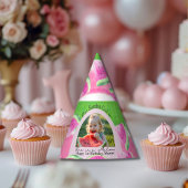 Custom Photo "One in a Melon" Birthday Hat Feesthoedjes