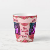 Custom Photo Online Dating Valentines Coffee  Latte Mok (Voorkant)
