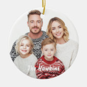 Custom Photo Ornament for Families | Family Name (Voorkant)