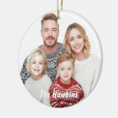 Custom Photo Ornament for Families | Family Name (Links)