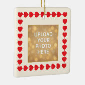 Custom Photo Ornament – Red Heart Frame (Rechts)