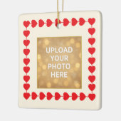 Custom Photo Ornament – Red Heart Frame (Links)