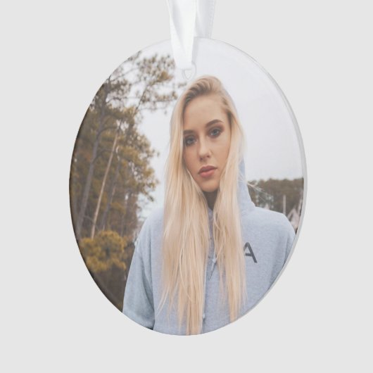 Custom Photo Ornament with Birthday Message (voorkant)