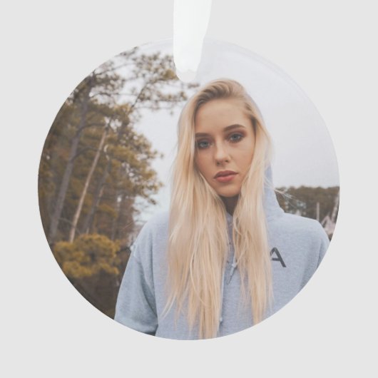 Custom Photo Ornament with Birthday Message (voorkant)