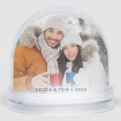 Custom Photo Our First Christmas Snow Globe Sneeuwbol (Voorkant)