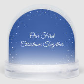 Custom Photo Our First Christmas Snow Globe Sneeuwbol (Achterkant)