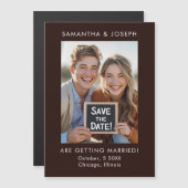 Custom Photo Outdoor Casual Wedding Save the Date Magnetische Uitnodiging (Voorkant / Achterkant)