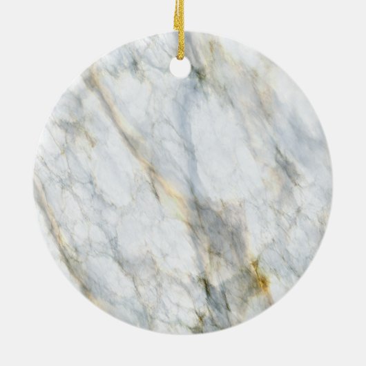 Custom Photo Pastel Blue Gray Marble Pattern 2025 Keramisch Ornament (Achterkant)