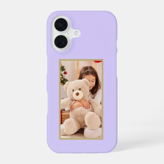 Custom Photo Pastel Lavender Case-Mate iPhone 16 Hoesje (Achterkant)
