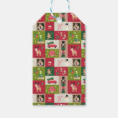 Custom Photo Patchwork Traditionele Kerst Cadeaulabel (Voorkant)