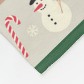 Custom Photo Patchwork Traditionele Kerst Fleece Deken (Hoek)