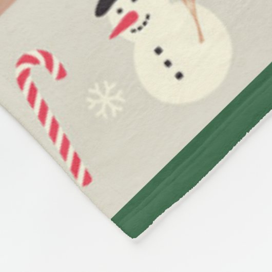 Custom Photo Patchwork Traditionele Kerst Fleece Deken (Hoek)