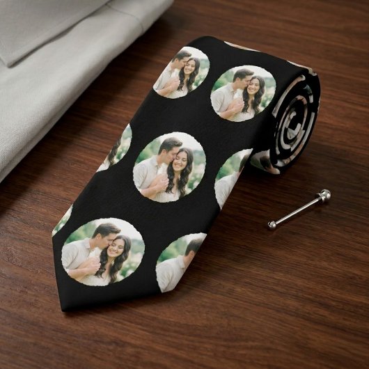 Custom Photo Pattern Wedding Tie, Personalised  Stropdas