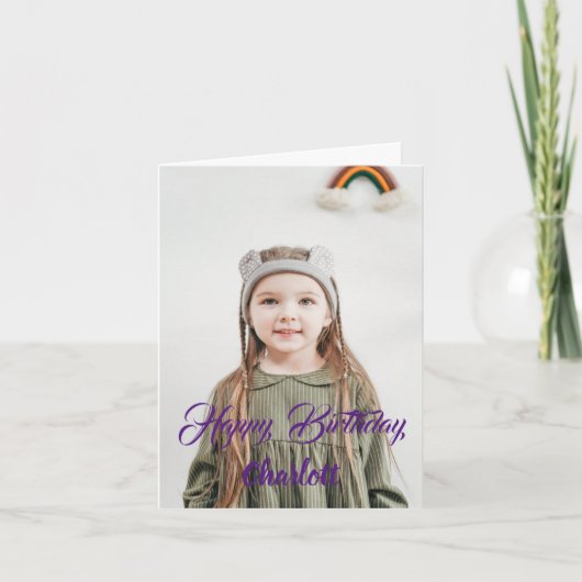 Custom Photo Personalized Birthday Card. Card Kaart (Voorkant)