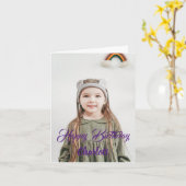 Custom Photo Personalized Birthday Card. Card Kaart (Gele Bloem)