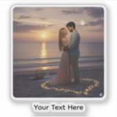 Custom Photo Personalized Custom-Cut Vinyl Sticker (Voorkant)