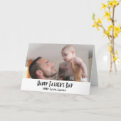 Custom Photo Personalized Father's Day Card Kaart (Gele Bloem)