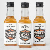 Custom Photo Personalized Job Title & Workplace  Likeurfles Etiket (Flessen)