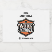 Custom Photo Personalized Job Title & Workplace  Likeurfles Etiket (Enkel label)