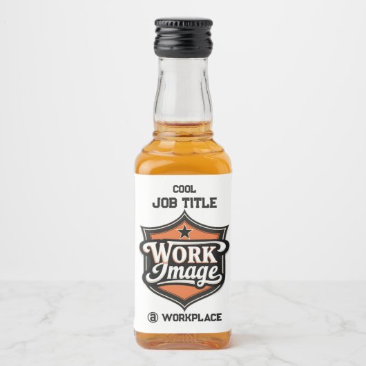 Custom Photo Personalized Job Title & Workplace  Likeurfles Etiket (Voorkant)