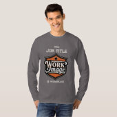 Custom Photo Personalized Job Title & Workplace  T-shirt (Voorkant volledig)