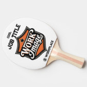 Custom Photo Personalized Job Title & Workplace  Tafeltennisbatje (Zijkant)