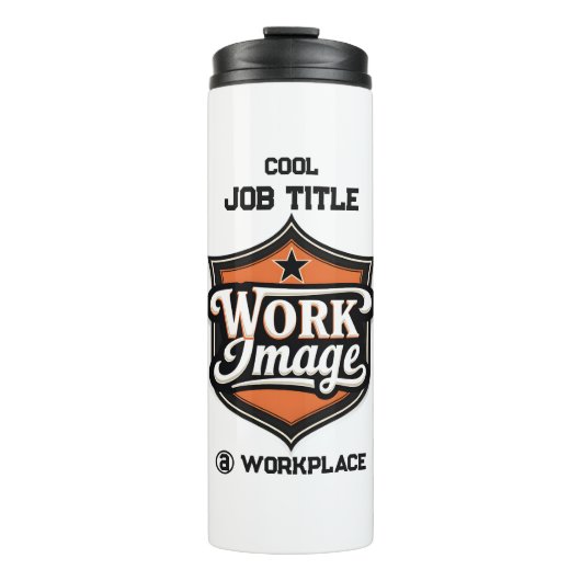 Custom Photo Personalized Job Title & Workplace  Thermosbeker (Voorkant)