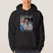 Custom Photo & Personalized Text Graphic Hoodie (Voorkant)