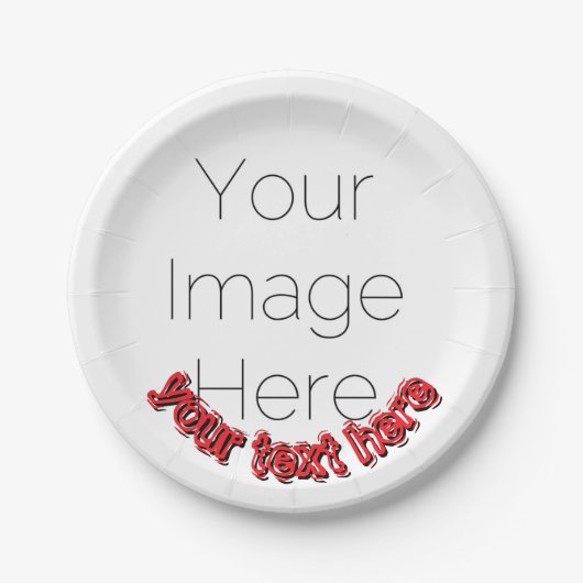 Custom Photo – Personalized text Papieren Bordje (Voorkant)