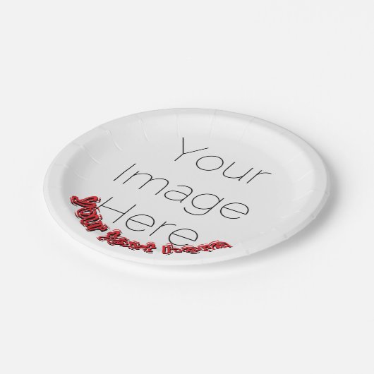 Custom Photo – Personalized text  Papieren Bordje (Gekanteld)