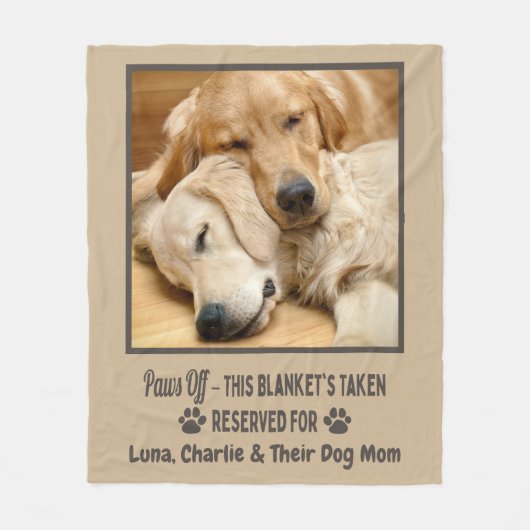 Custom Photo Pet Dog  Fleece Deken (Voorkant)