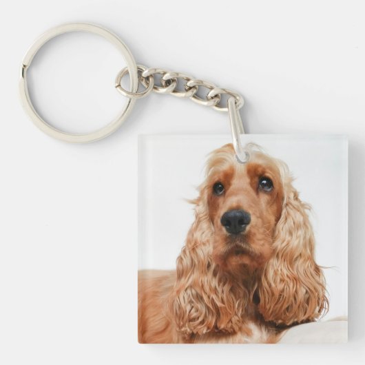 Custom Photo Pet Dog Keepsake Sleutelhanger (voorkant)