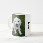 Custom  Photo Pet Simple Modern Name Koffiemok (Voorkant links)